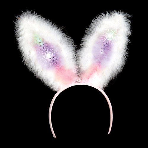 Light-up LED bunny ears boppers