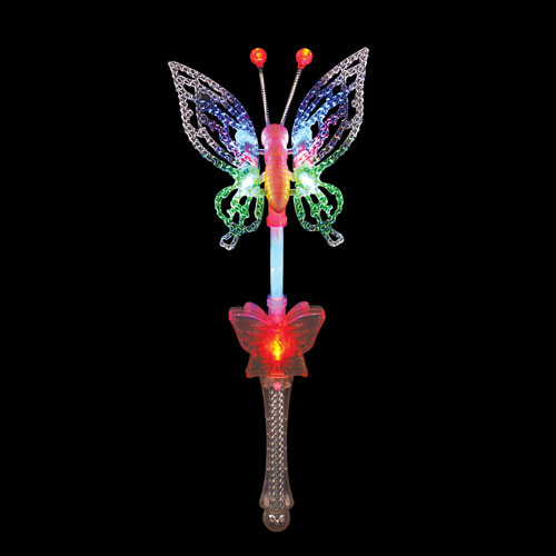 Light-up butterfly wand 17″