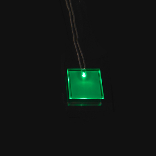 LED Square badge with lanyard