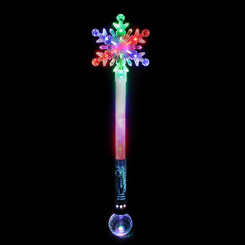 21″ SNOWFLAKE MAGIC BALL WAND - 3 AAA BATERIES INCLUDED & REPLACABLE