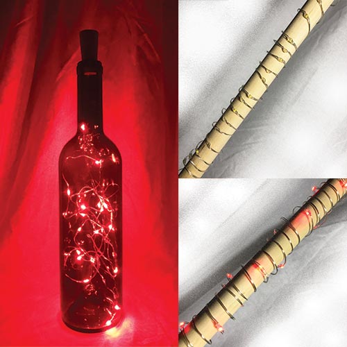 Led bottle cap light - ( 20 DEL) red