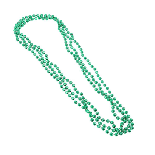 COLLIER DE PERLES 33″ - VERT - PAQUET DE 12