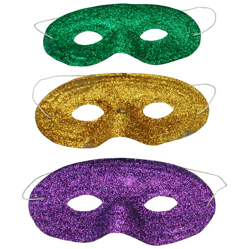 Mardi Gras Glitter Mask