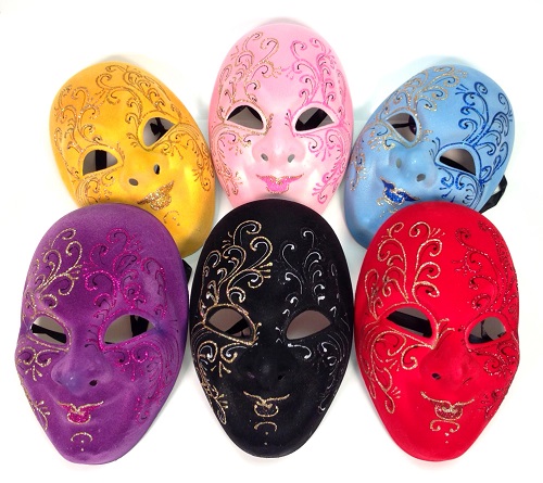 MASQUE PLEIN VISAGE FINI VELOURS - (DZ) - ASSORTIES