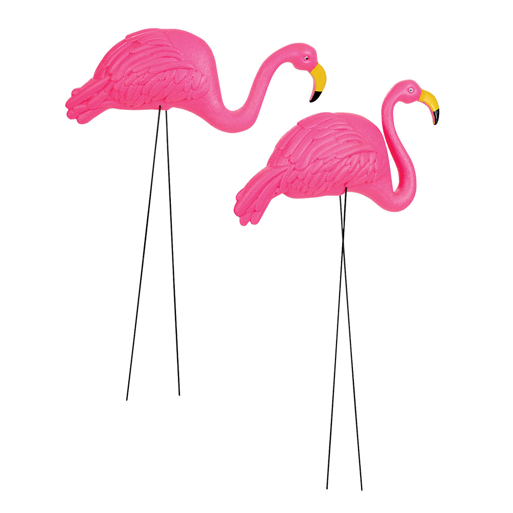 Flamingo yard ornament 34″