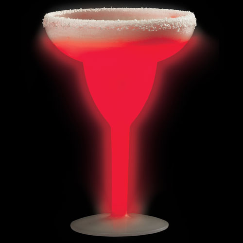 Glow Margarita Glass - Red