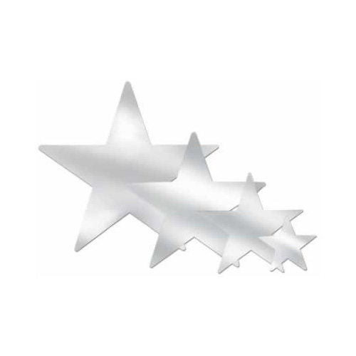 Die Cut Foil Silver Star - 9″