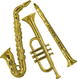 Gold Plastic Musical Instruments